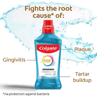 Colgate Total Mouthwash Antigingivitis Antiplaque Peppermint Blast - 33.8 Fl. Oz. - Image 3