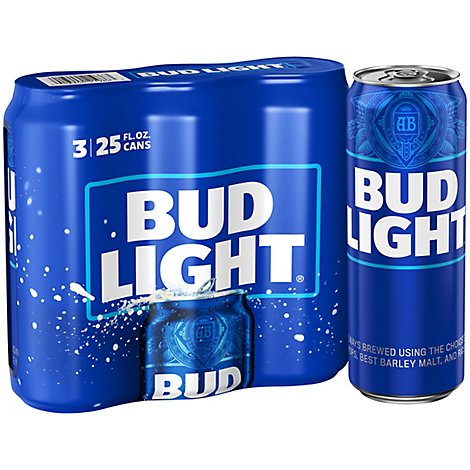 Bud Light Beer Cans - 3-25 Fl. Oz.
