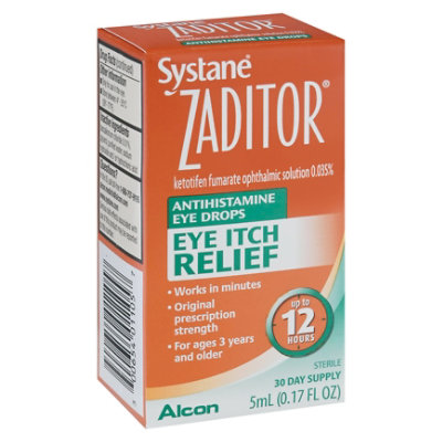 ZADITOR Eye Drops Antihistamine Original Prescription Strength Eye Itch Relief - 0.17 Fl. Oz. - Image 2