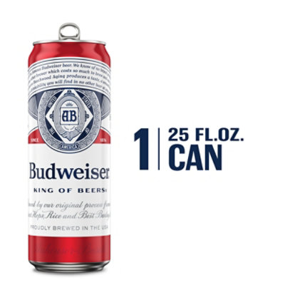 Budweiser Beer In Can - 25 Fl. Oz. - Shaw's