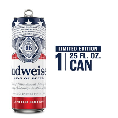 Budweiser Beer In Can - 25 Fl. Oz. - Image 1