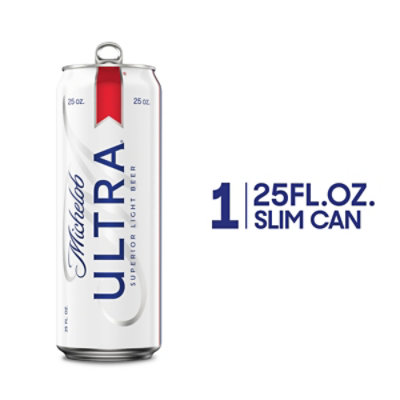 Michelob ULTRA Light Beer, 3 Pack Beer, 25 fl oz Cans, 4.2% ABV, Domestic