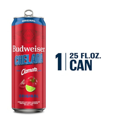Budweiser & Clamato Beer Can Chelada - 25 Fl. Oz.
