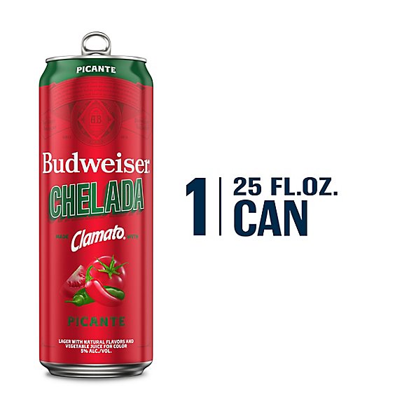 Budweiser Chelada Picante Beer Can - 25 Fl. Oz.