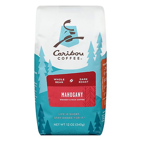 Caribou Coffee Mahogany Dark Roast Whole Bean Coffee Bag - 12 Oz