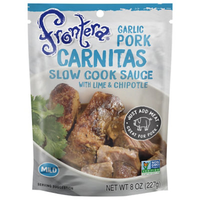 Frontera Sauce Slow Cook Carnitas Garlic Pork Mild Pouch - 8 Oz