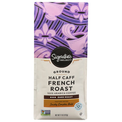 Signature SELECT Coffee Ground Dark Roast Half-Caff French Roast - 11 Oz - Image 2