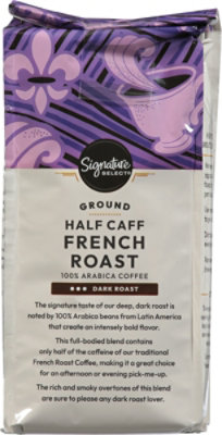 Signature SELECT Coffee Ground Dark Roast Half-Caff French Roast - 11 Oz - Image 4