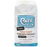 Signature SELECT Coffee Ground Dark Roast Half-Caff French Roast - 11 Oz