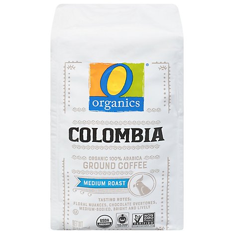 O Organics Organic Coffee Ground Arabica Medium Roast Colombia - 10 Oz