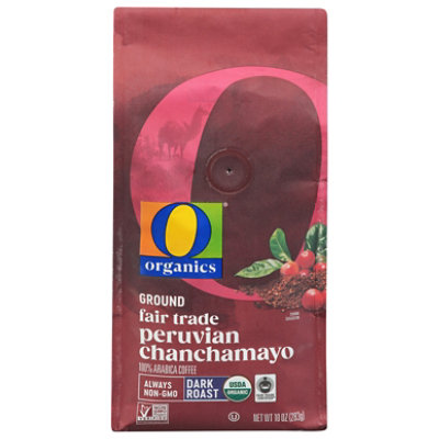 O Organics Coffee Ground Dark Roast Peruvian Chanchamayo - 10 Oz
