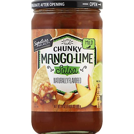 Signature SELECT Salsa Chunky Mango-Lime Mild Jar - 24 Oz - Image 2