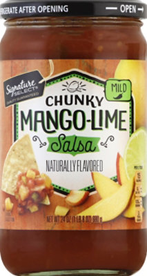 Signature SELECT Chunky Mango Lime Mild Salsa Jar - 24 Oz - Image 2