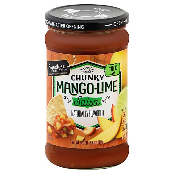 Signature SELECT Salsa Chunky Mango-Lime Mild Jar - 24 Oz