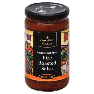 Signature SELECT Fire Roasted Restaurant Style Medium Salsa Jar - 24 Oz -  Vons