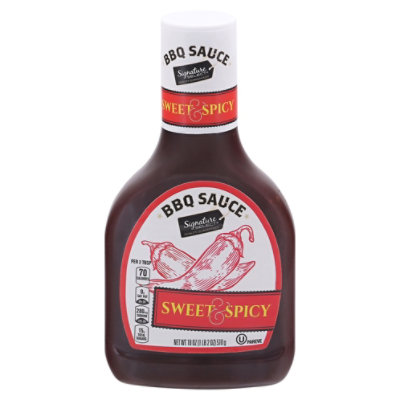 Signature SELECT Sauce Barbecue Sweet & Spicy Bottle - 18 Oz - Image 4