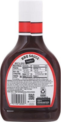 Signature SELECT Sauce Barbecue Sweet & Spicy Bottle - 18 Oz - Image 7