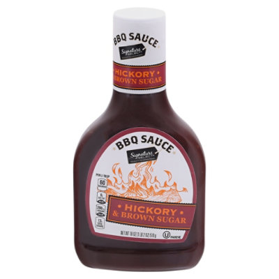 Signature SELECT Sauce Barbecue Hickory & Brown Sugar Bottle - 18 Oz