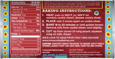 Immaculate Baking Cinnamon Rolls - 17.5 Oz - Image 5