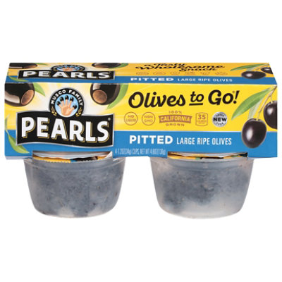 Musco Family Olive Co. Pearls Olives To Go! Pitted California Ripe Black Large - 4-1.2 Oz - Image 3