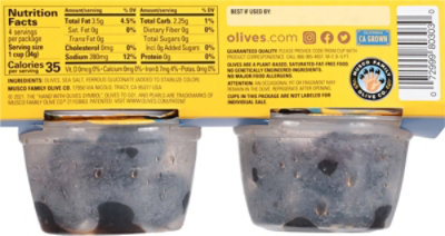 Musco Family Olive Co. Pearls Olives To Go! Pitted California Ripe Black Large - 4-1.2 Oz - Image 6