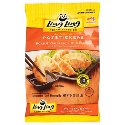 Ling Ling Potstickers Pork & Vegetable Dumplings - 24 Oz - Image 2