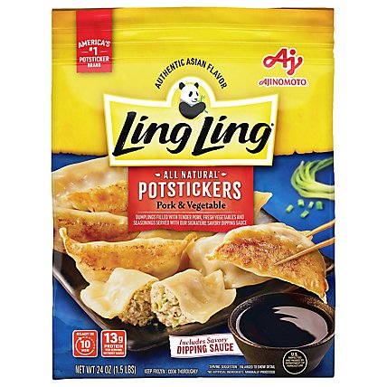 Ling Ling Potstickers Pork & Vegetable Dumplings - 24 Oz - Image 2