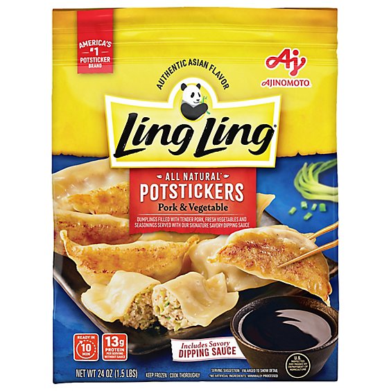 Ling Ling Potstickers Pork & Vegetable Dumplings - 24 Oz