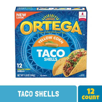 Ortega Taco Shells Yellow Corn Box 12 Count - 5.8 Oz - Image 2