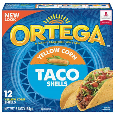 Ortega Taco Shells Yellow Corn Box 12 Count - 5.8 Oz - Image 1