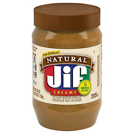 Jif Natural Peanut Butter Creamy - 40 Oz - Image 1