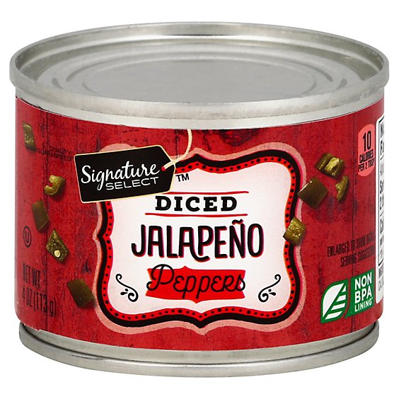 Signature SELECT Peppers Jalapeno Diced Can - 4 Oz