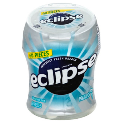Eclipse Sugar Free Chewing Gum Polar Ice Bottle - 60 Count