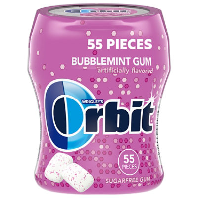 Orbit Sugar Free Chewing Gum Bubblemint Bottle - 55 Count - Image 1