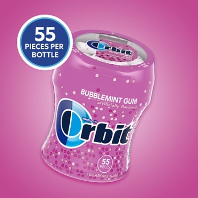 Orbit Sugar Free Chewing Gum Bubblemint Bottle - 55 Count - Image 2