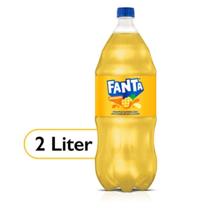 Fanta Soda Pop Pineapple Flavored - 2 Liter - Image 1