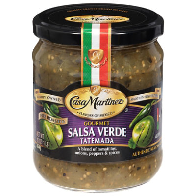 Casa Martinez Salsa Verde Fire Roasted Tatemada Medium Jar - 16 Oz - Image 2