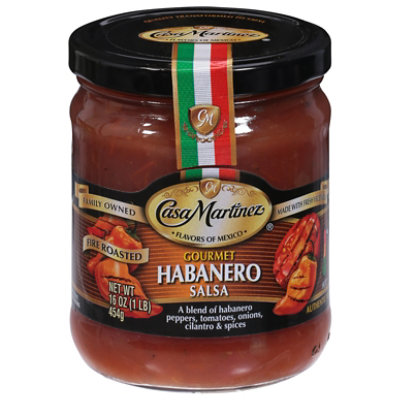 Casa Martinez Salsa Fire Roasted Habanero Hot Jar - 16 Oz - Image 3