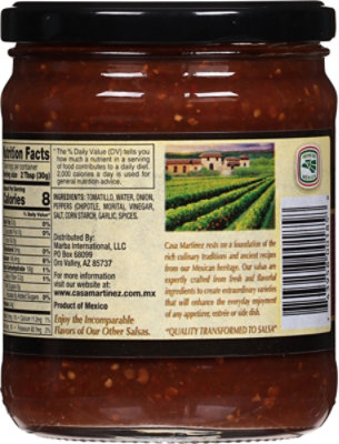 Casa Martinez Salsa Fire Roasted Chipotle Medium Jar - 16 Oz - Image 6