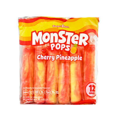 Budget Saver Cherry Pineapple Monster Pops - 12 Count - Image 2