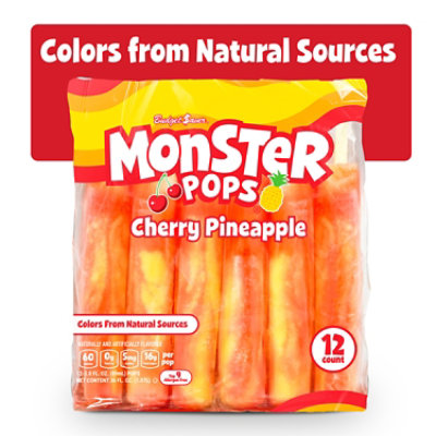 Budget Saver Cherry Pineapple Monster Pops - 12 Count - Image 2