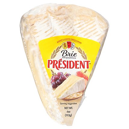 President Brie Wedge - 4 Oz - Image 1