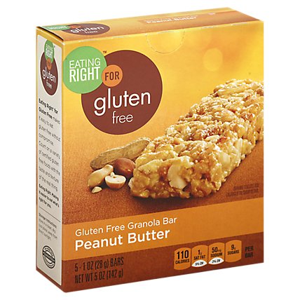 Eating Right Granola Bar Peanut Butter - 5 Oz - Image 1