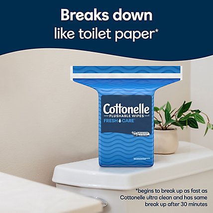 Cottonelle Fresh Care Flushable Adult Wet Wipes Refill - 168 Count - Image 3