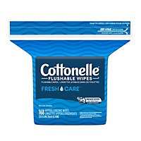 Cottonelle Fresh Care Flushable Adult Wet Wipes Refill - 168 Count - Image 8