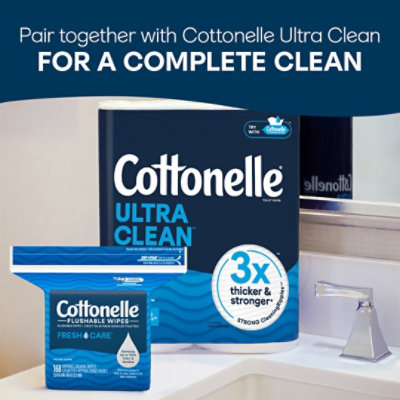 Cottonelle Fresh Care Flushable Wet Wipe Refill Bag with 168 Wipes Per Pack - Each - Image 7