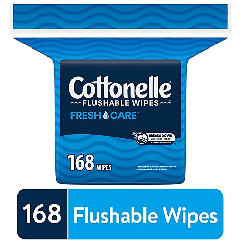  Cottonelle Flushable Wet Wipes Refills Pack - 168 Count 