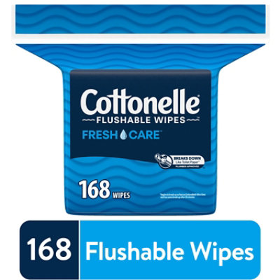 Cottonelle Flushable Wet Wipes Refill Pack - 168 Count