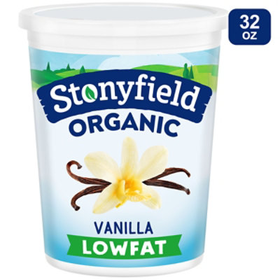 Stonyfield Organic Lowfat Vanilla Yogurt - 32 Oz
