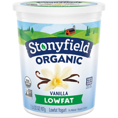 Stonyfield Organic Lowfat Vanilla Yogurt - 32 Oz - Image 1